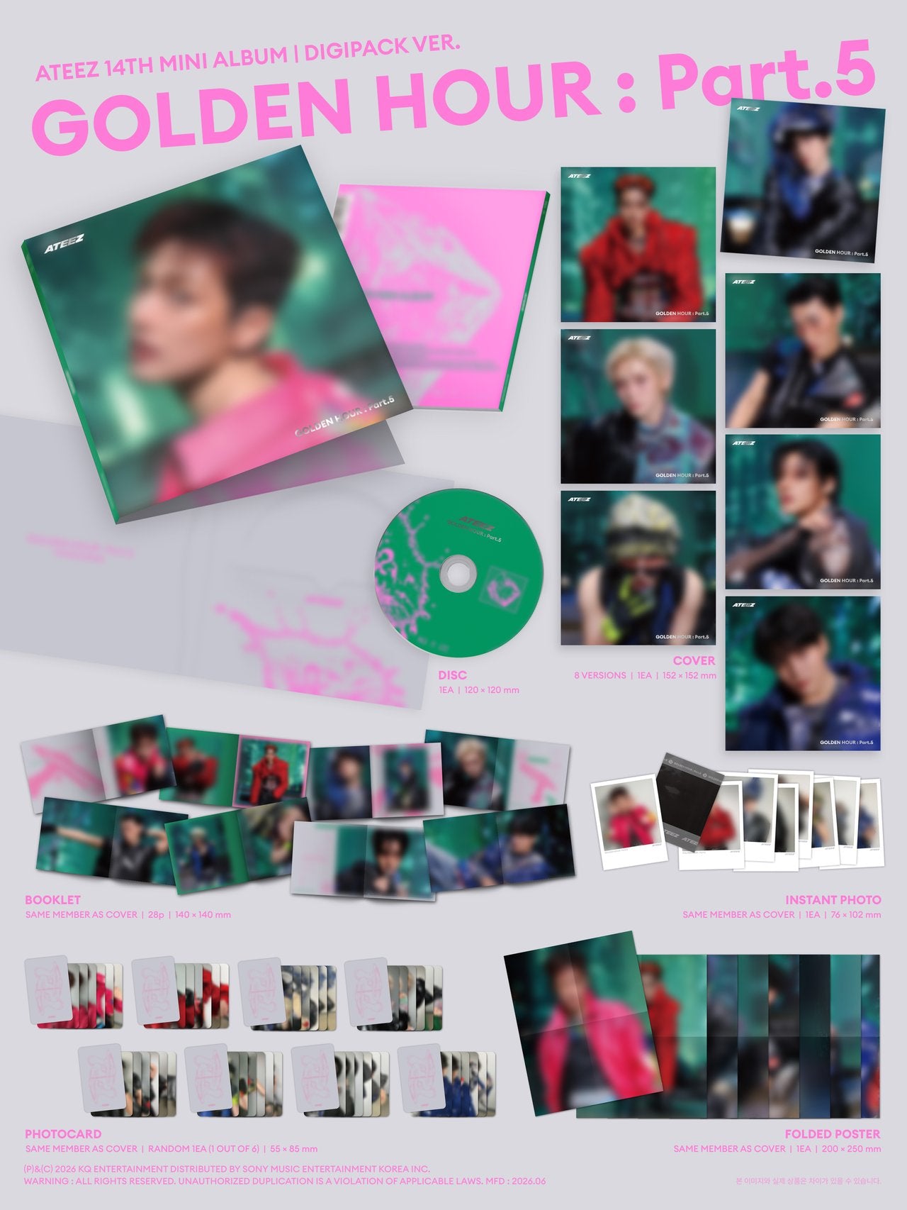 (PREVENTA) ATEEZ - 14th mini album - GOLDEN HOUR: PART.5
