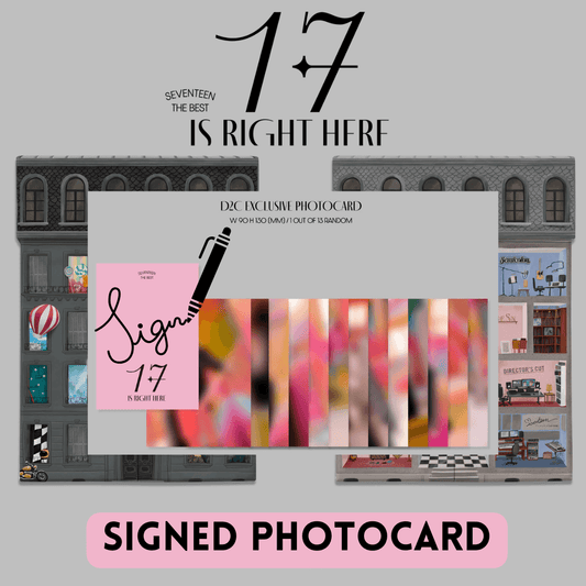 [SIGNED] SEVENTEEN - SEVENTEEN BEST ALBUM '17 IS RIGHT HERE' (PHOTOCARD AUTOGRAFIADA) - K-POP WORLD