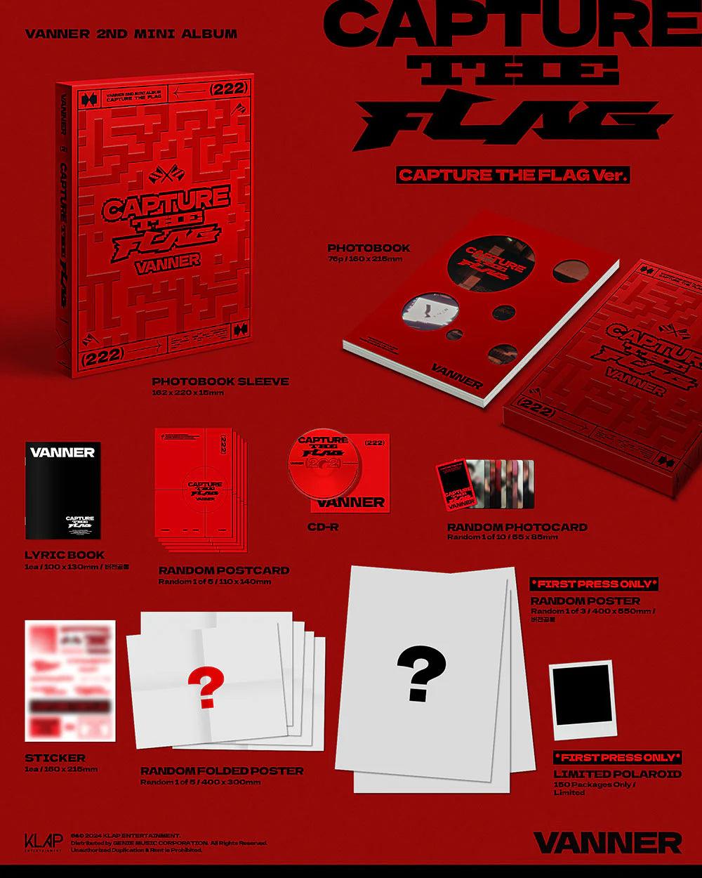 (SOBREPEDIDO) VANNER - CAPTURE THE FLAG 2ND MINI ALBUM - K-POP WORLD