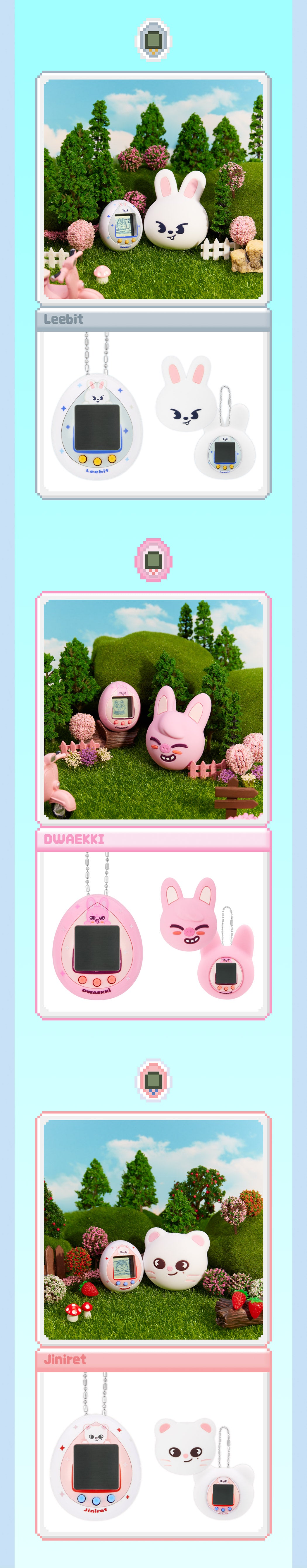 3ra (PREVENTA) STRAY KIDS - SKZOO X TAMAGOTCHI + CASE SET