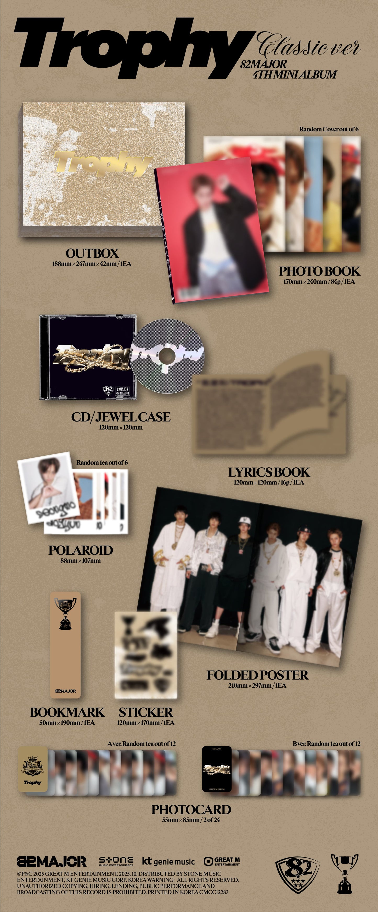 (PREVENTA) 82MAJOR - 4th Mini Album [Trophy] (Classic ver.)