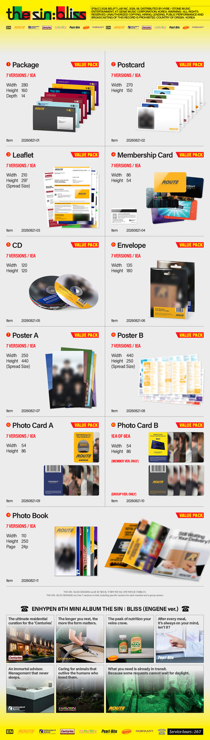 (PREVENTA) ENHYPEN - 8th Mini Album [THE SIN : BLISS]