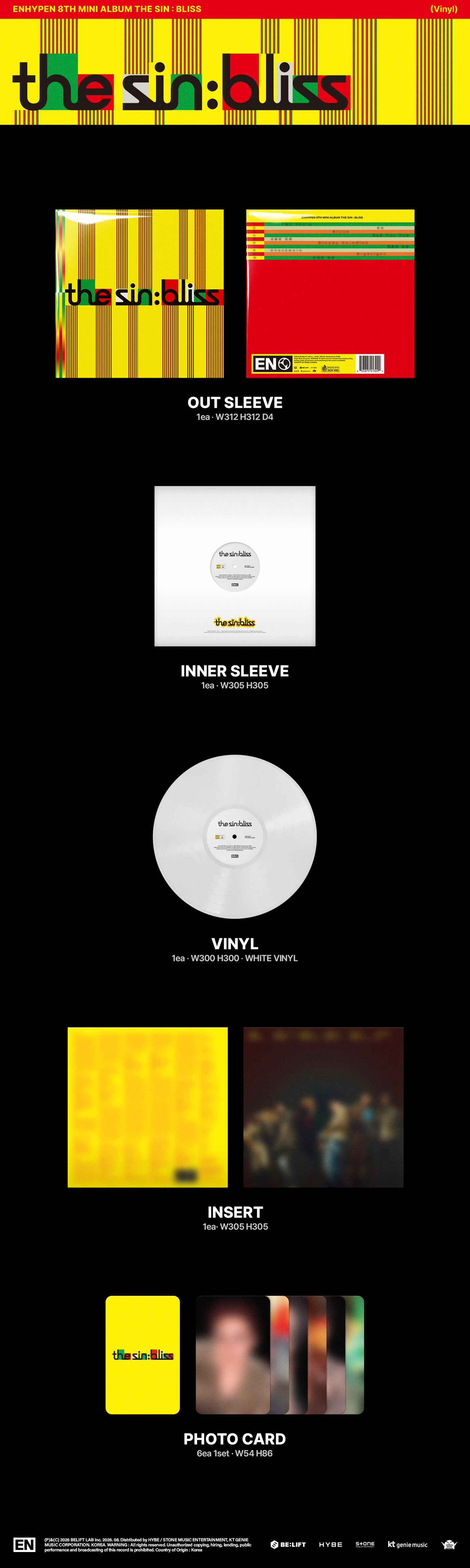 (PREVENTA) ENHYPEN - 8th Mini Album [THE SIN : BLISS]
