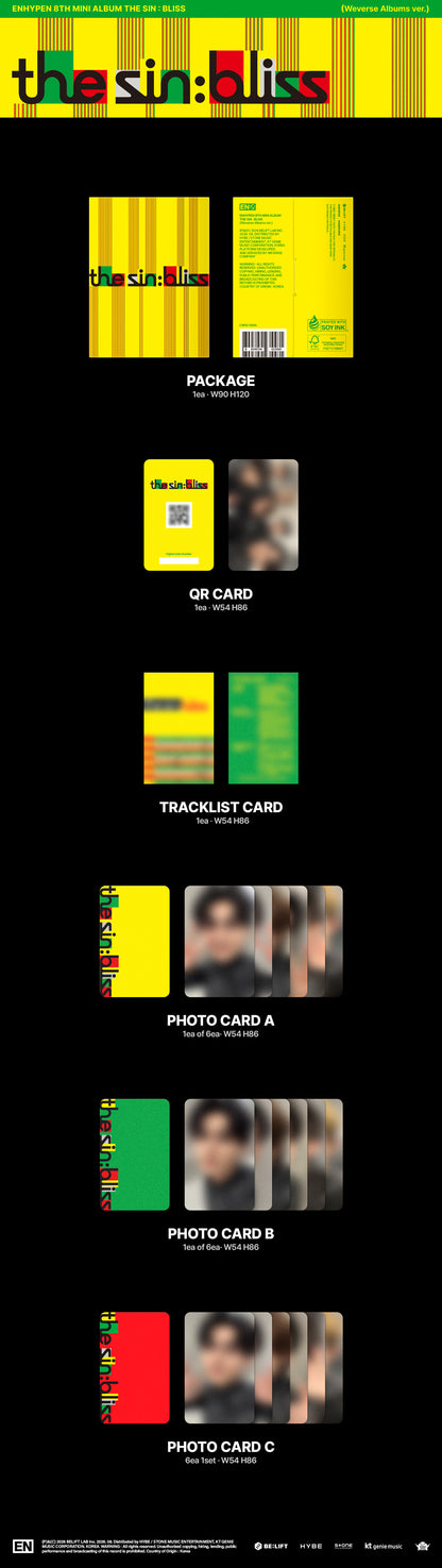 (PREVENTA) ENHYPEN - 8th Mini Album [THE SIN : BLISS]