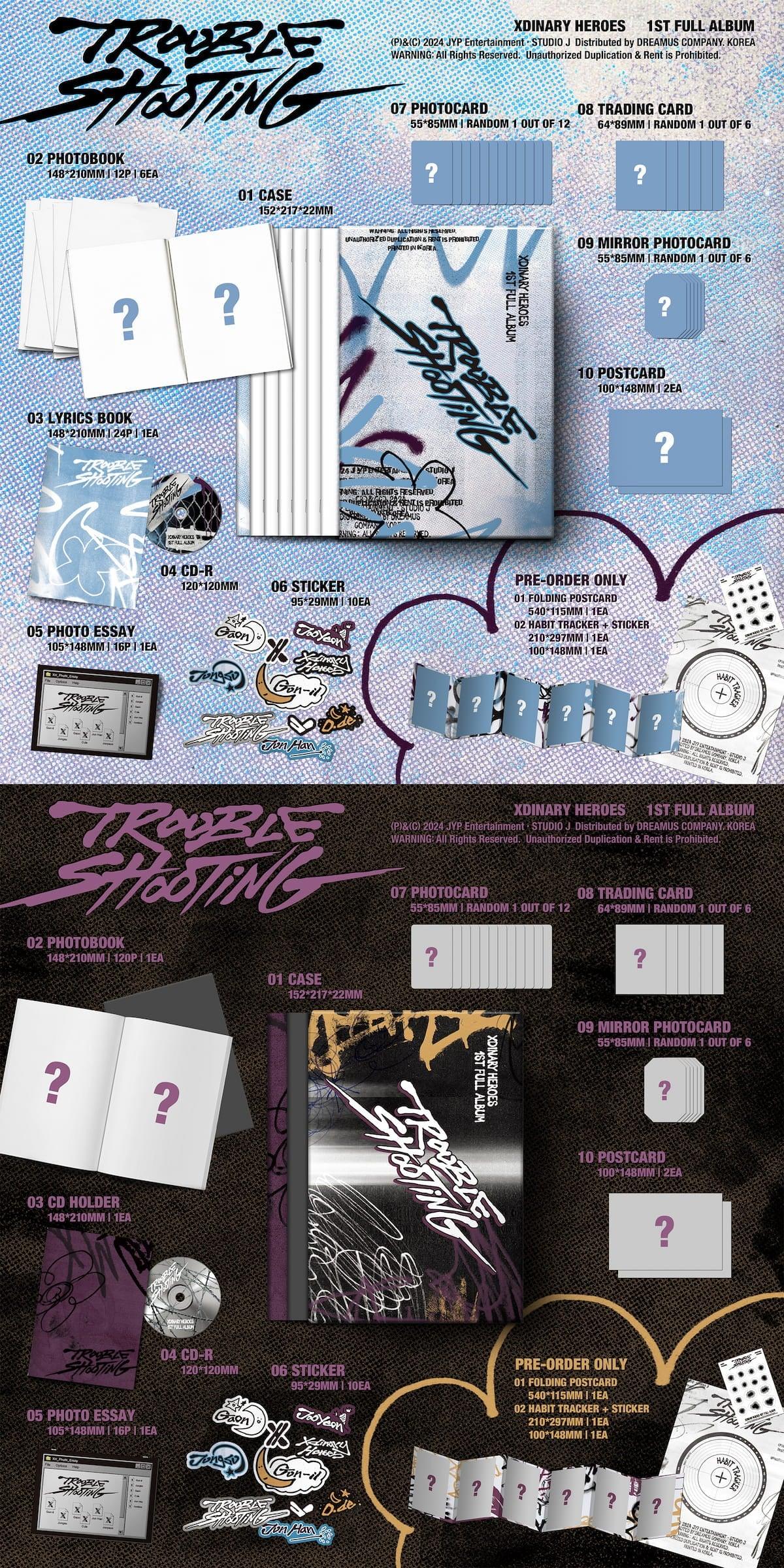 XDINARY HEROES - 1st full album 'TROUBLESHOOTING' + JYP GIFT - K-POP WORLD