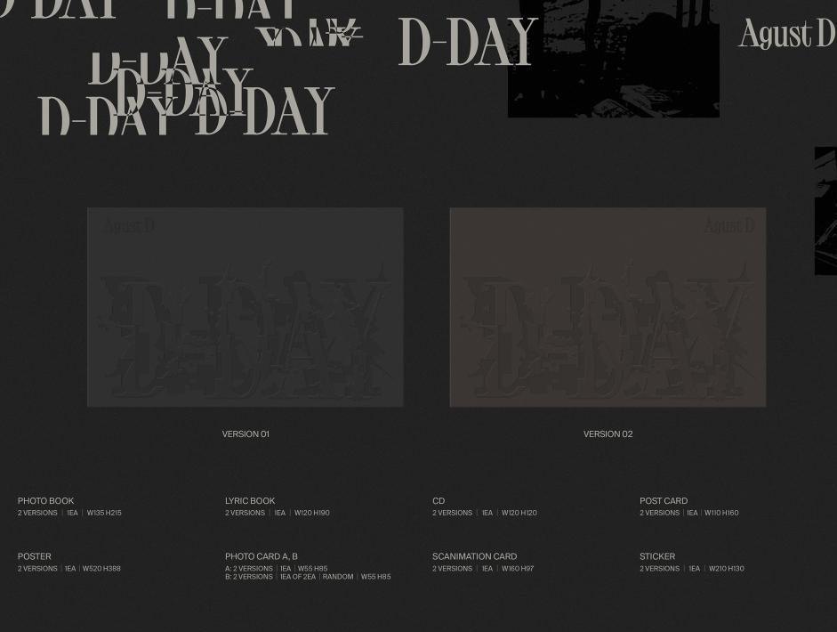 AGUST D - D-DAY ALBUM - K-POP WORLD (7388324626567)