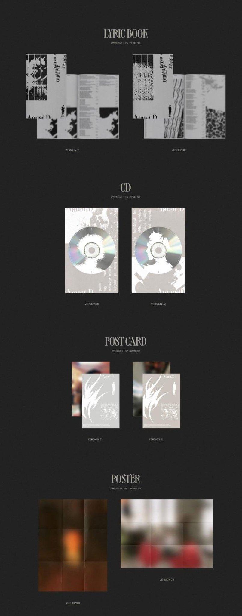 Agust D (SUGA of BTS) - D-DAY (Target Exclusive, CD) - K-POP WORLD (7388326494343)