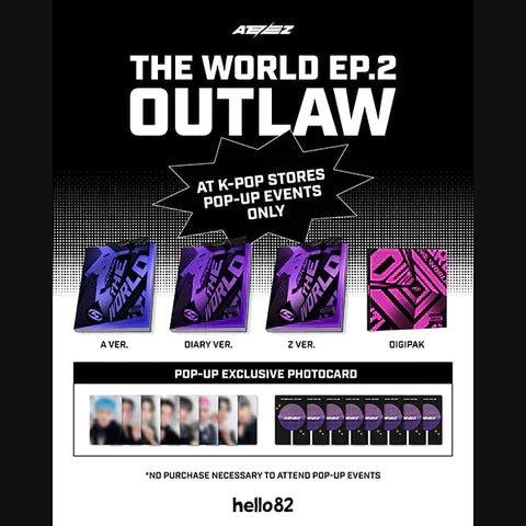 ATEEZ - THE WORLD EP.2 : OUTLAW - HELLO82 POP-UP EXCLUSIVE - K-POP WORLD (7403684069511)