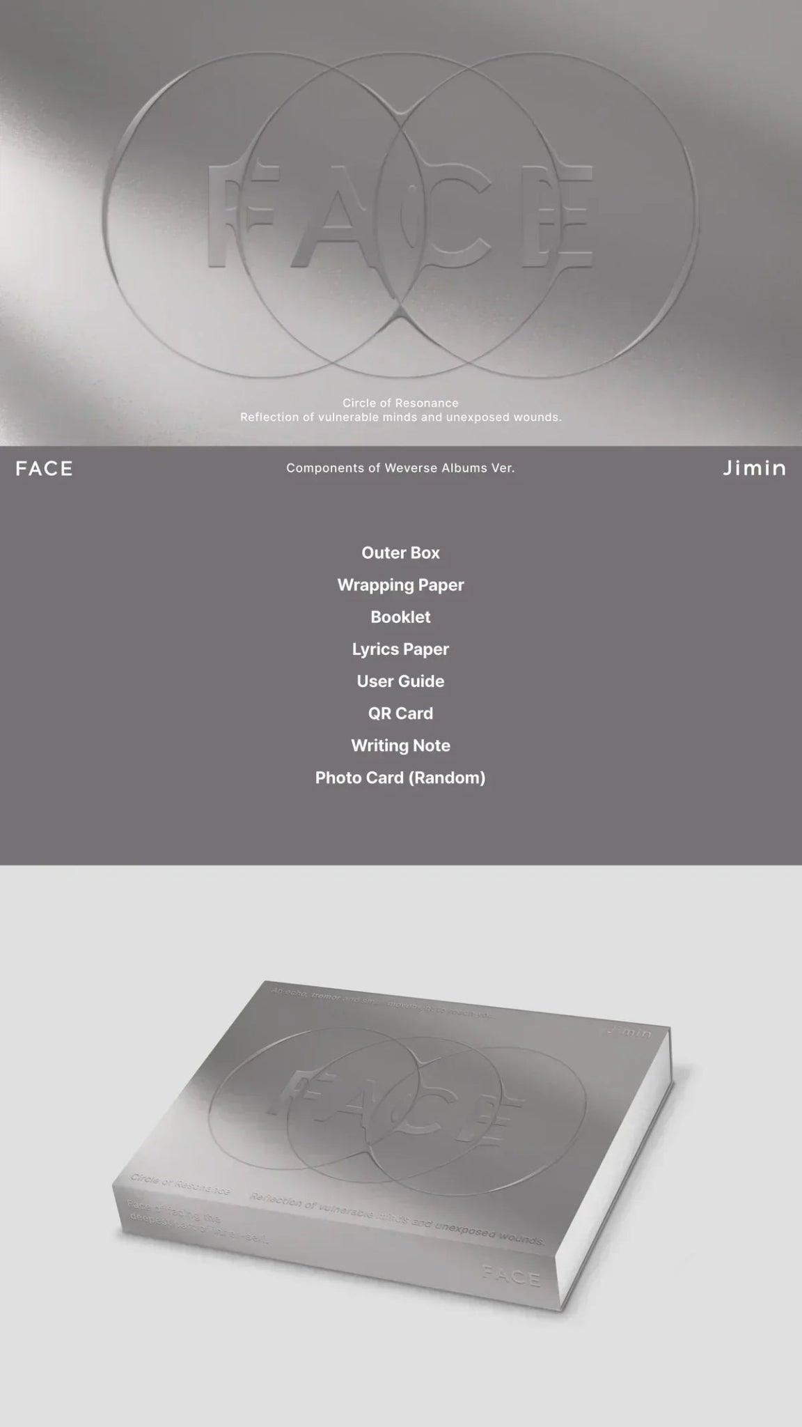 BTS JIMIN - FACE 1ST SOLO ALBUM WEVERSE ALBUM VER. - K-POP WORLD (7377096769671)