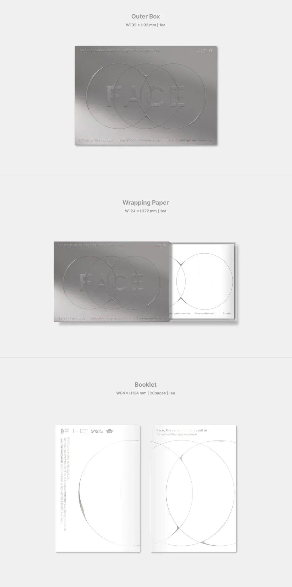 BTS JIMIN - FACE 1ST SOLO ALBUM WEVERSE ALBUM VER. - K-POP WORLD (7377096769671)