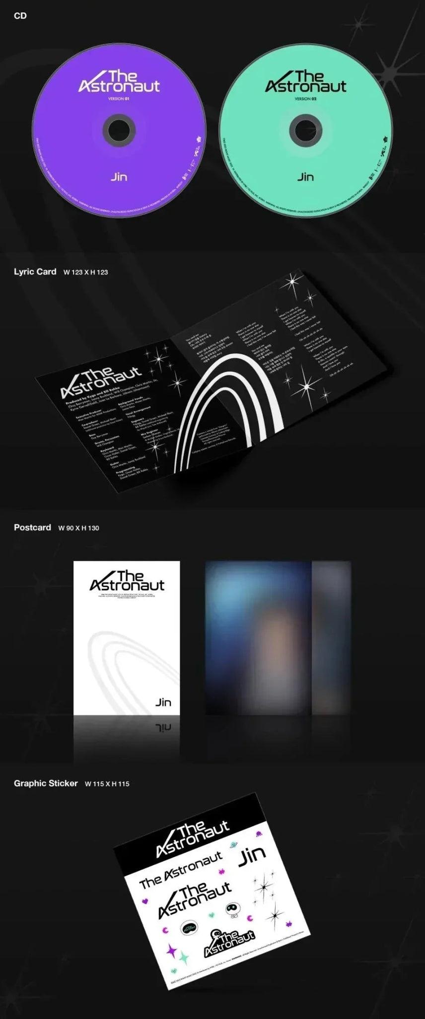 BTS JIN - THE ASTRONAUT 1ST SINGLE ALBUM + WEVERSE GIFT VER. - K-POP WORLD (6821003722887)