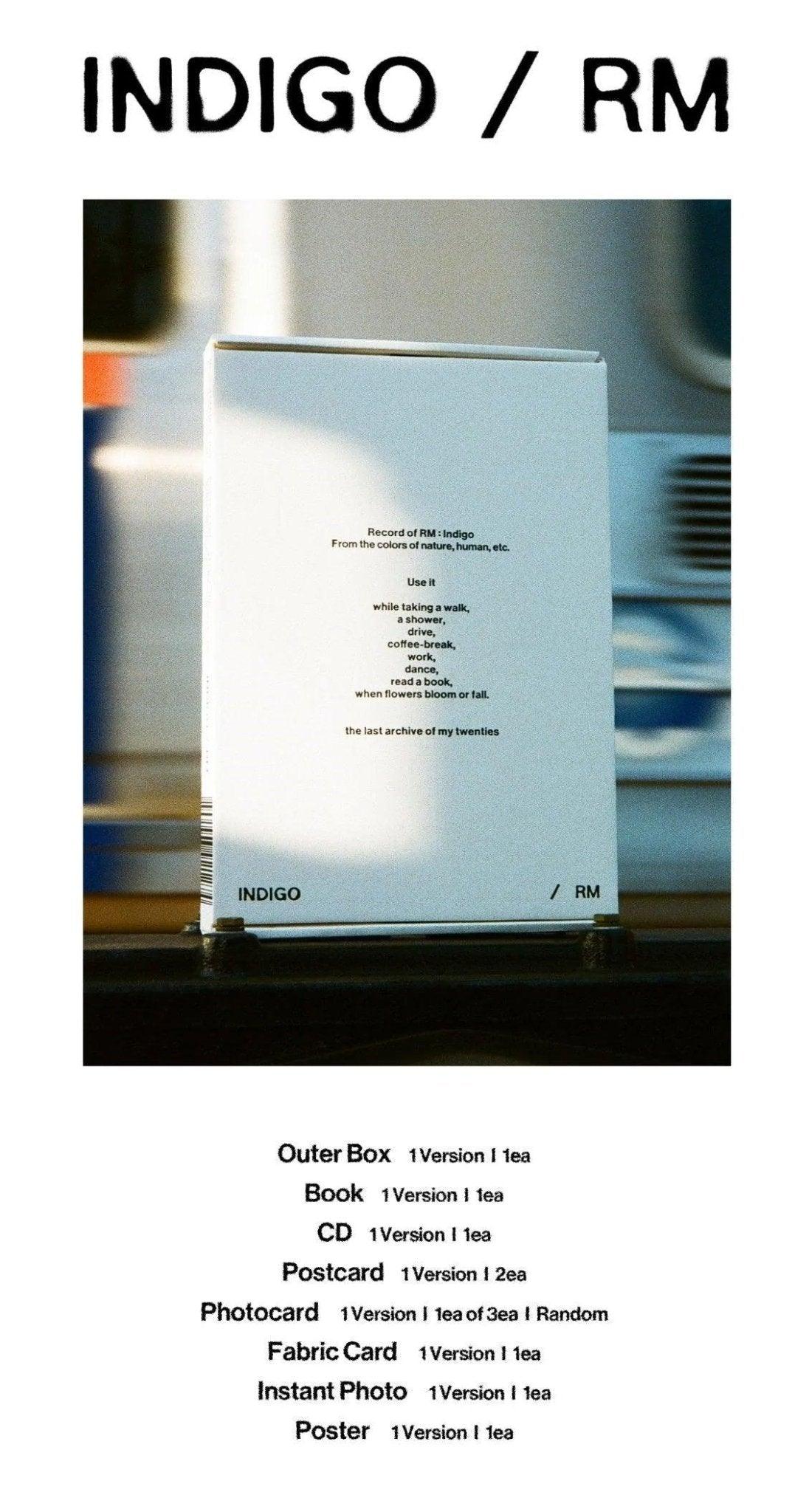 BTS RM - INDIGO 1ST SOLO ALBUM - K-POP WORLD (6841079529607)