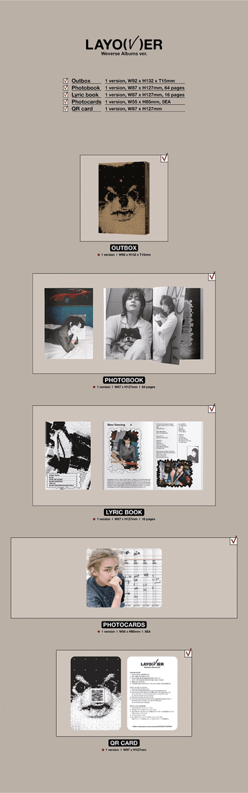 BTS V - LAYOVER 1ST SOLO ALBUM (SET) + WEVERSE EARLY BIRD GIFT – K