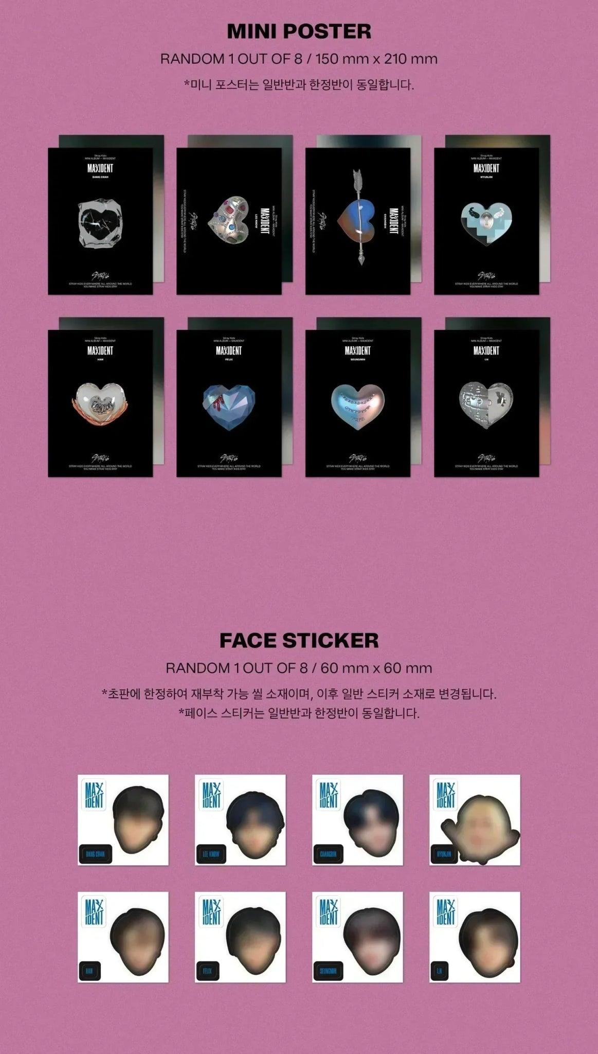 STRAY KIDS - 7TH MINI ALBUM MAXIDENT LIMITED EDITION GO VER. + POB - K-POP WORLD (6769552425095)