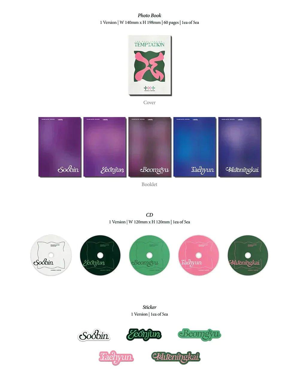 TXT - THE NAME CHAPTER TEMPTATION LULLABY VER. 5TH MINI ALBUM WEVERSE GIFT VER. - K-POP WORLD (7357626122375)